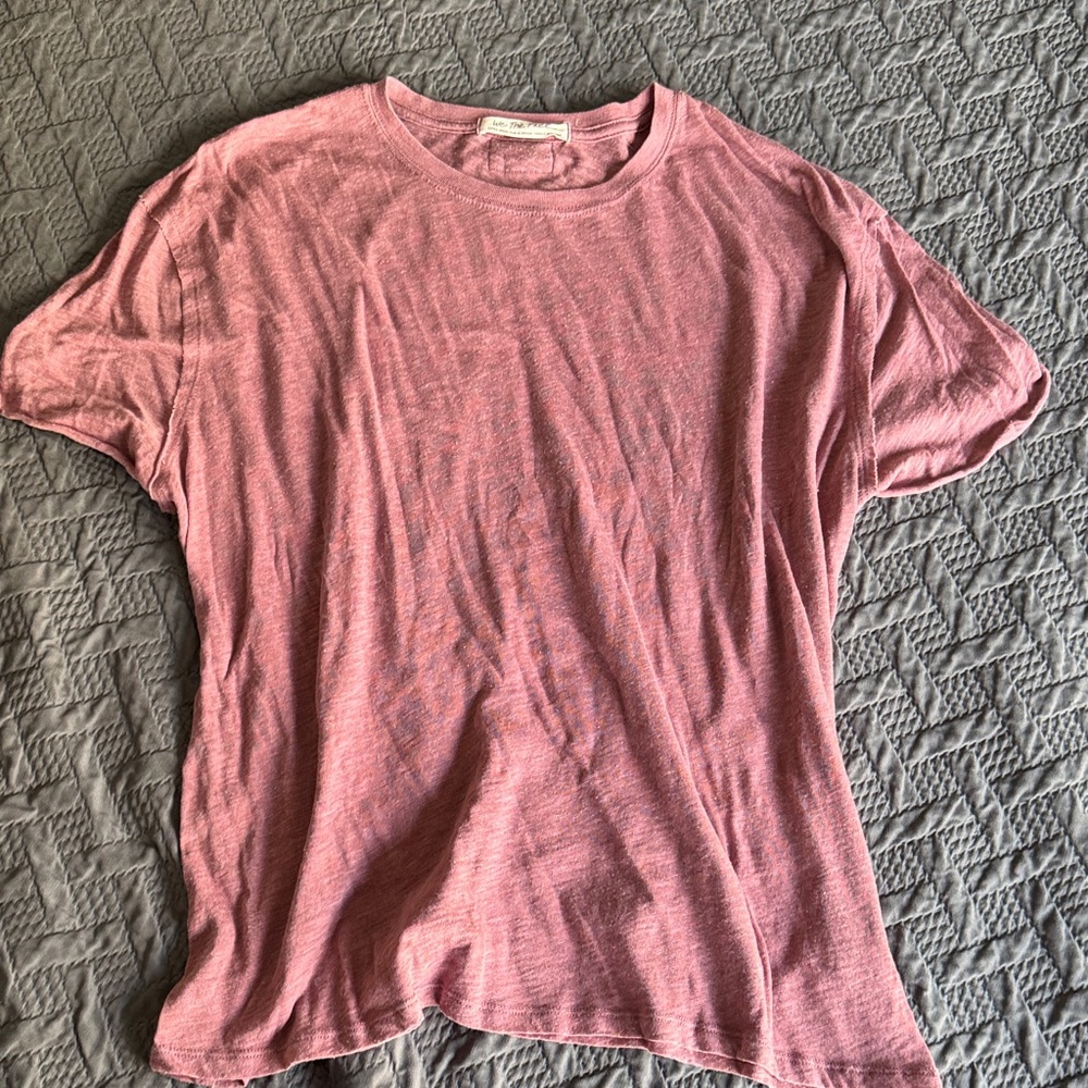 We The Free Dusty Rose Short Sleeve Tee